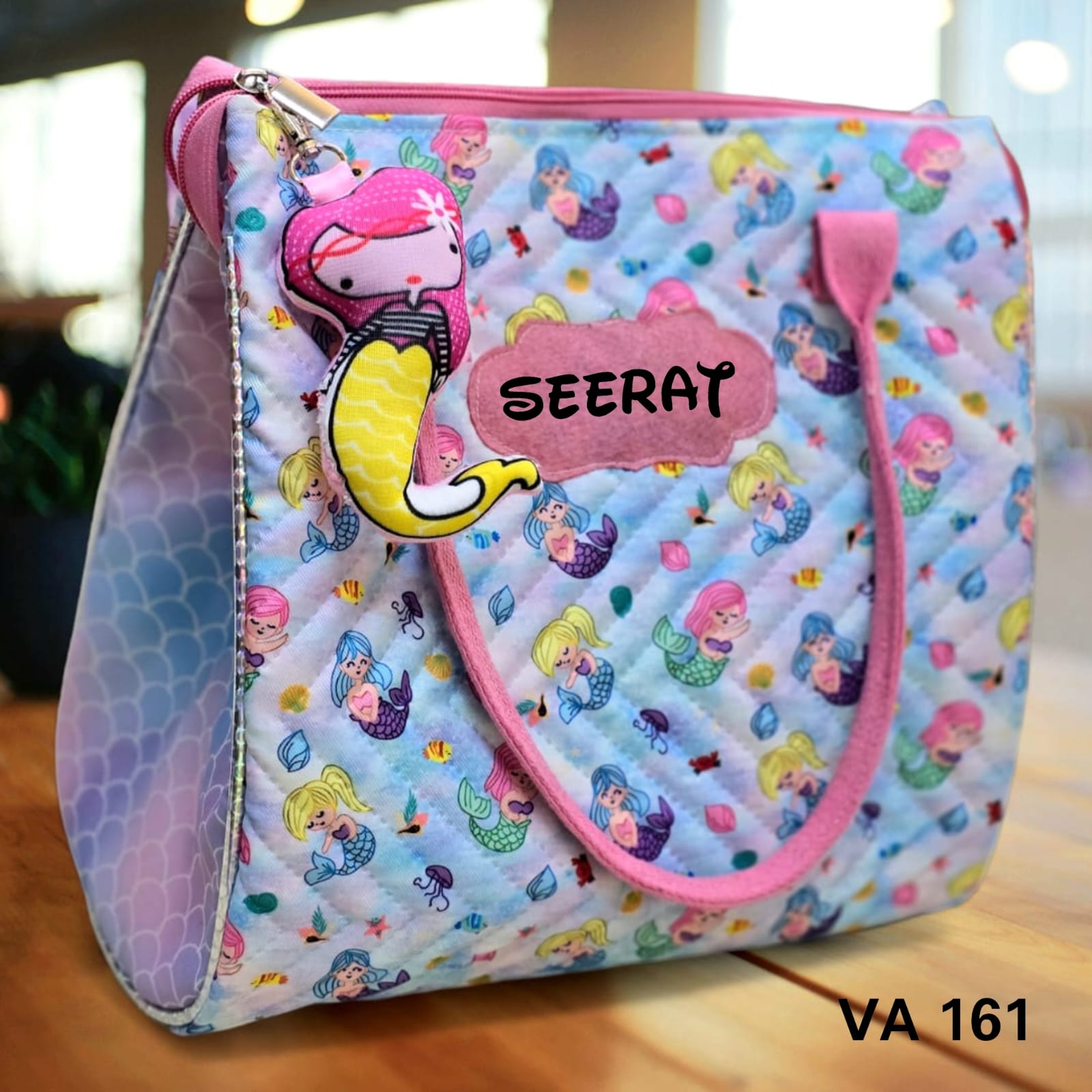 Personalised Tote Bags with toy keychain