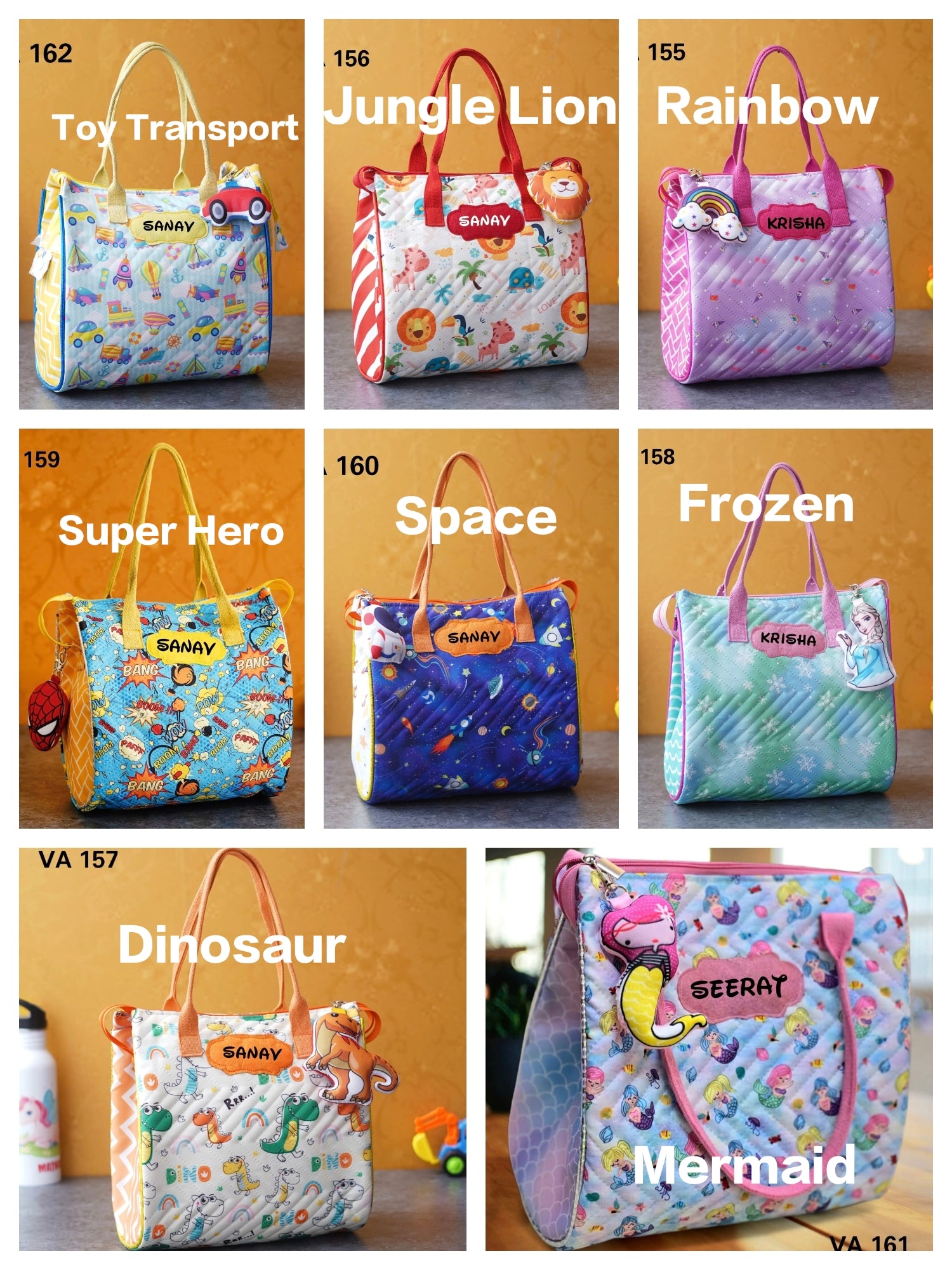 Personalised Tote Bags with toy keychain