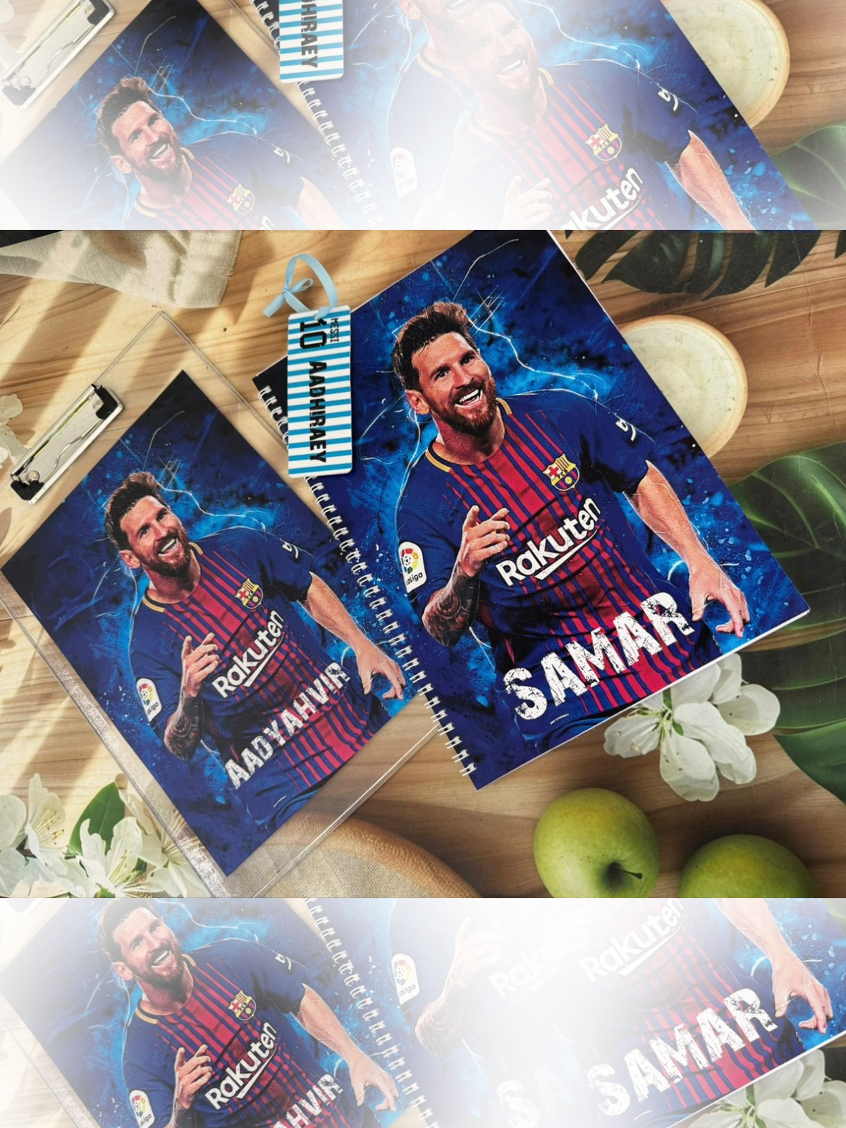 Personalised Notebook with Clipboard with Bookmark