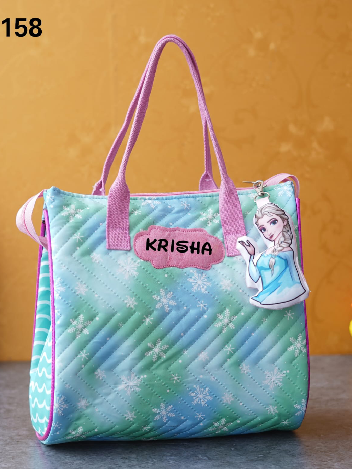 Personalised Tote Bags with toy keychain