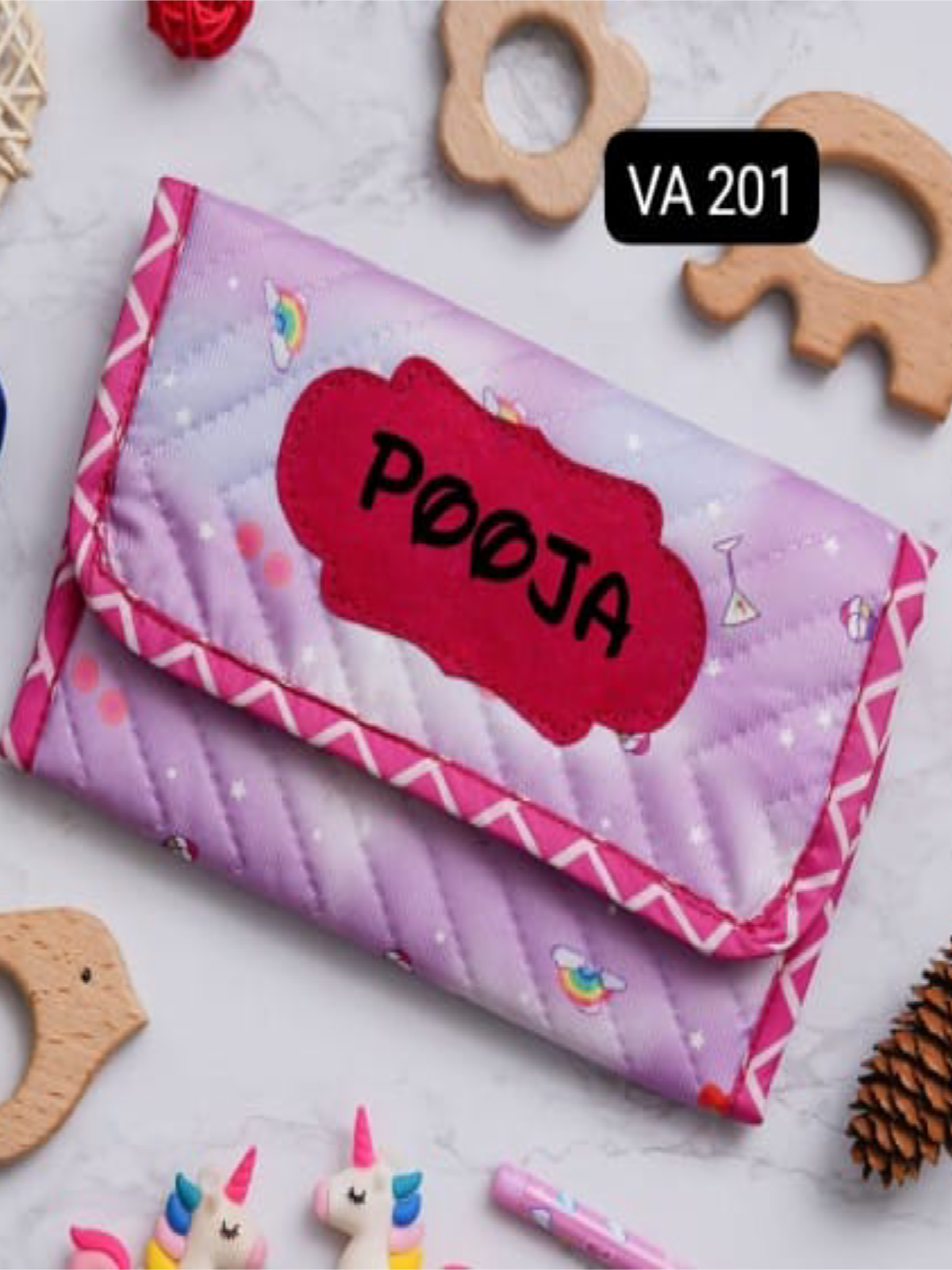 Personalised Mini 3 Fold Multi Purpose Pouch