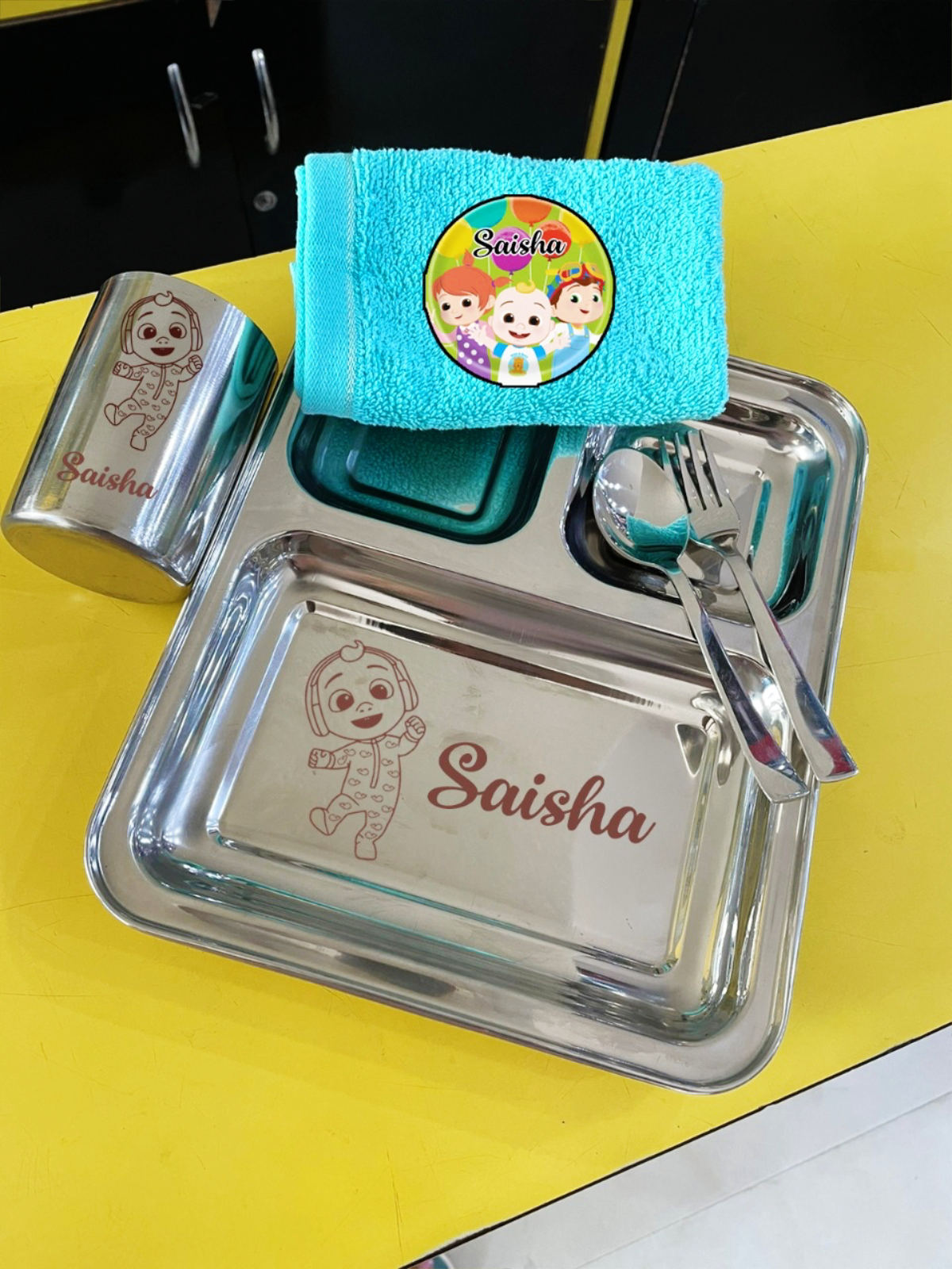 Personalised plate set 4 pc set