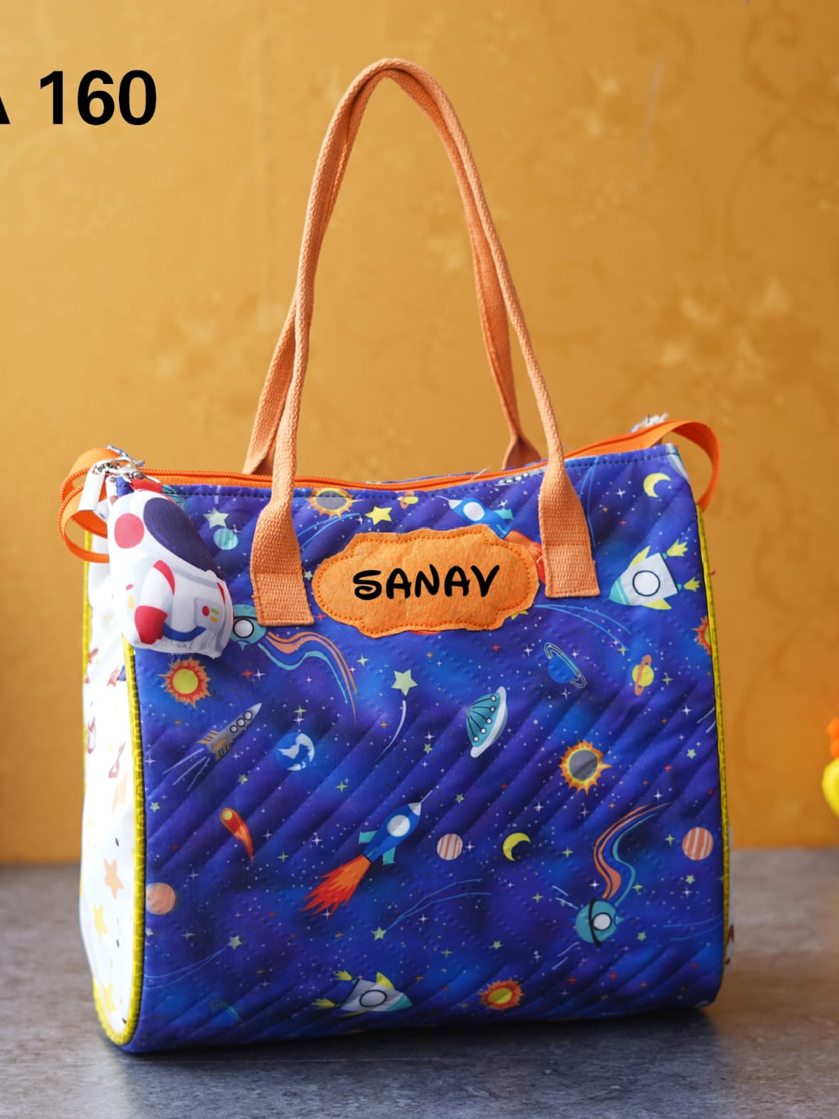 Personalised Tote Bags with toy keychain