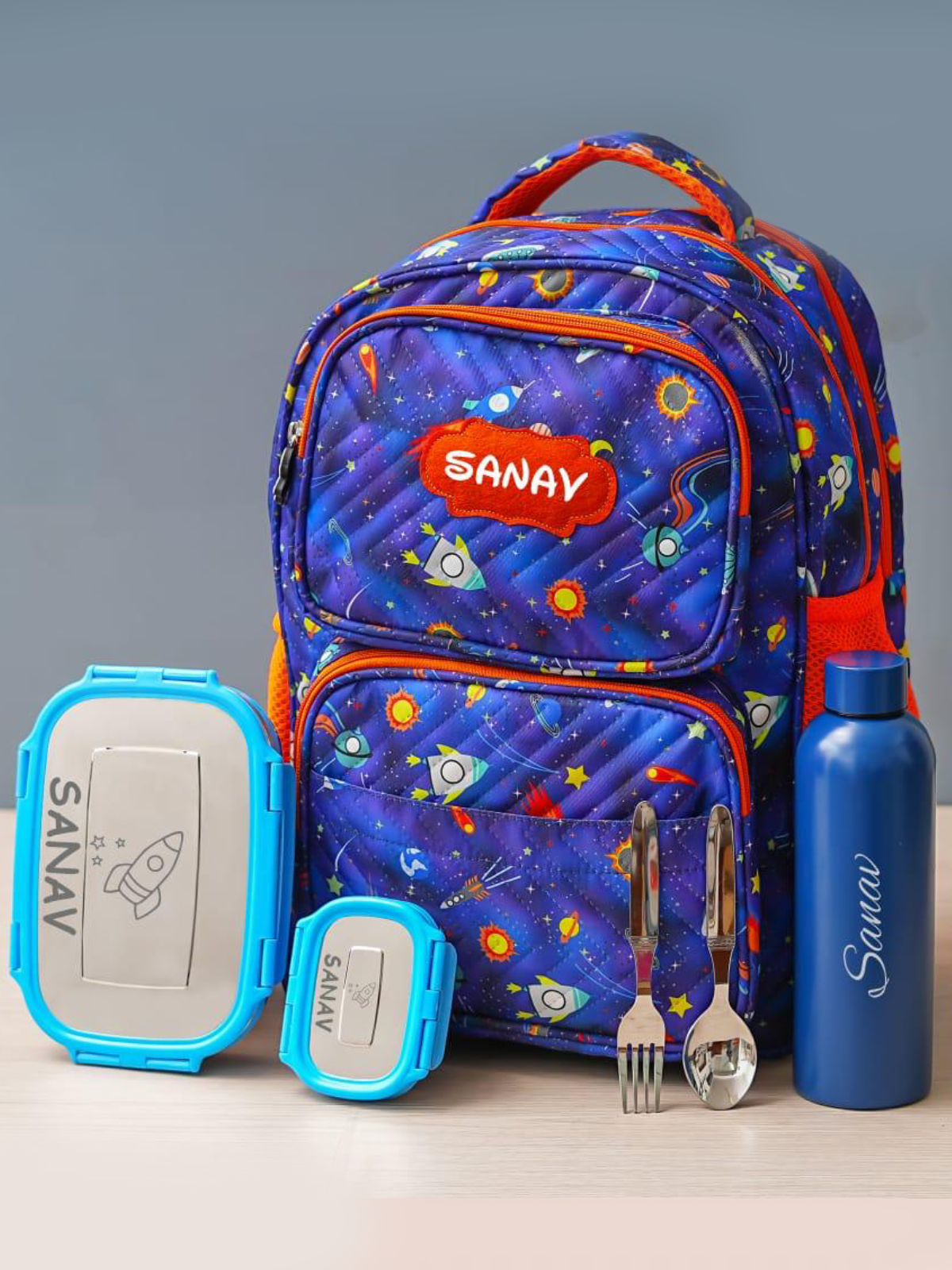 Personalised Bag  with Lunch Box and Bottle