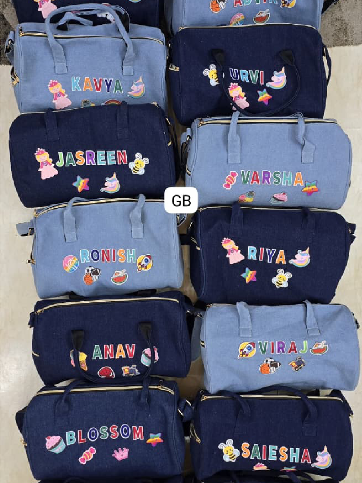 Personalised Denim Premium Duffle Bag