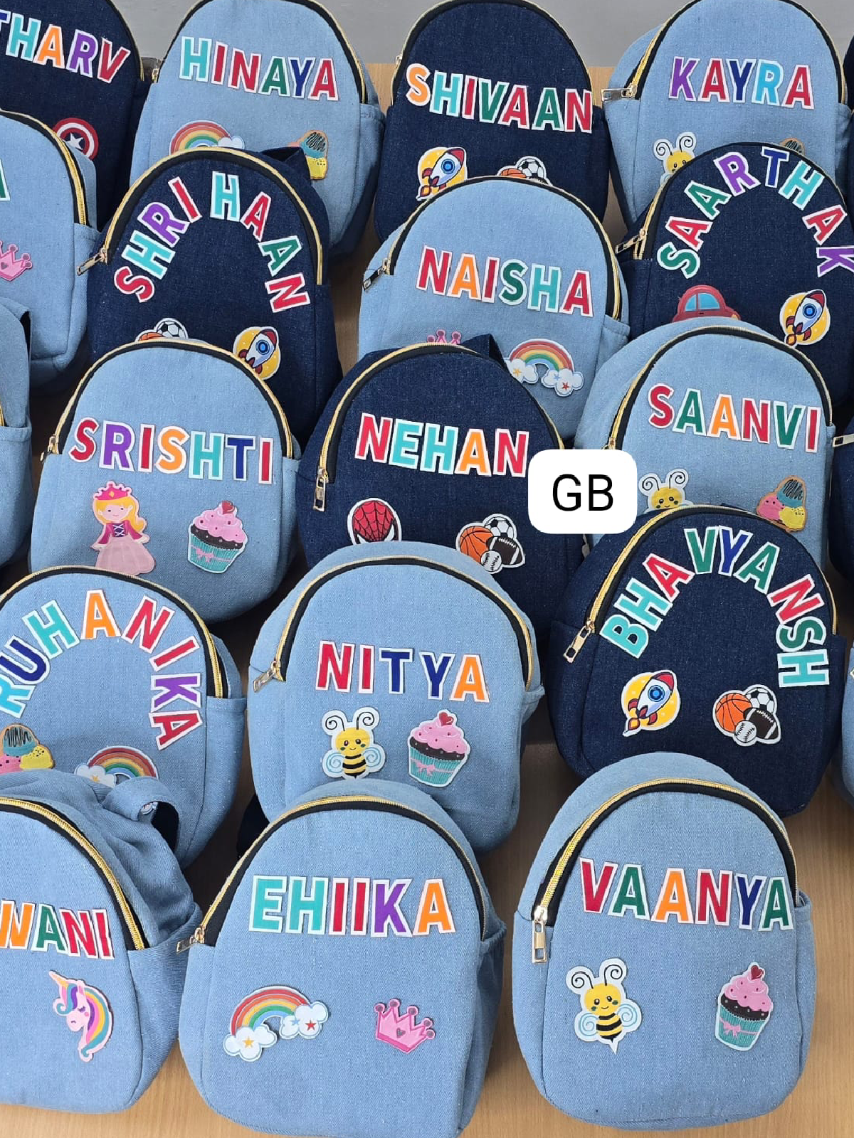 Personalized Denim Picnic chest bags