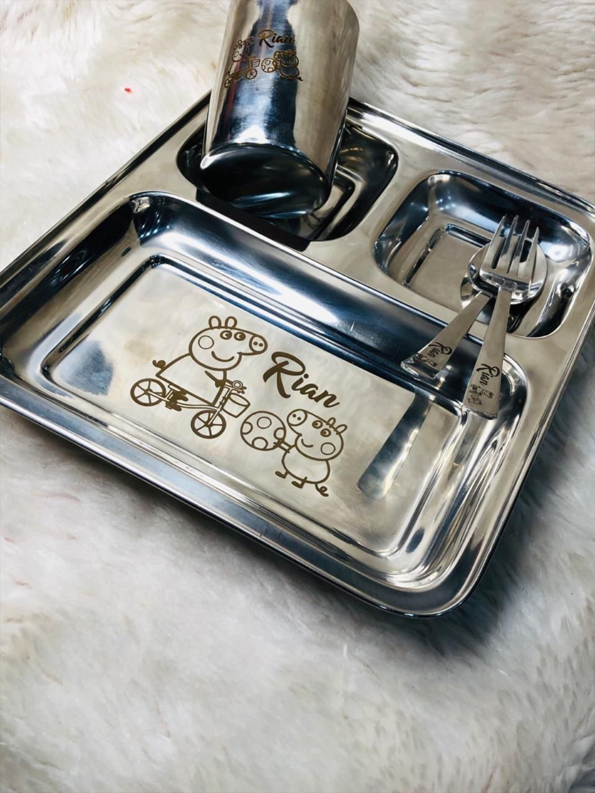 Personalised plate set 4 pc set