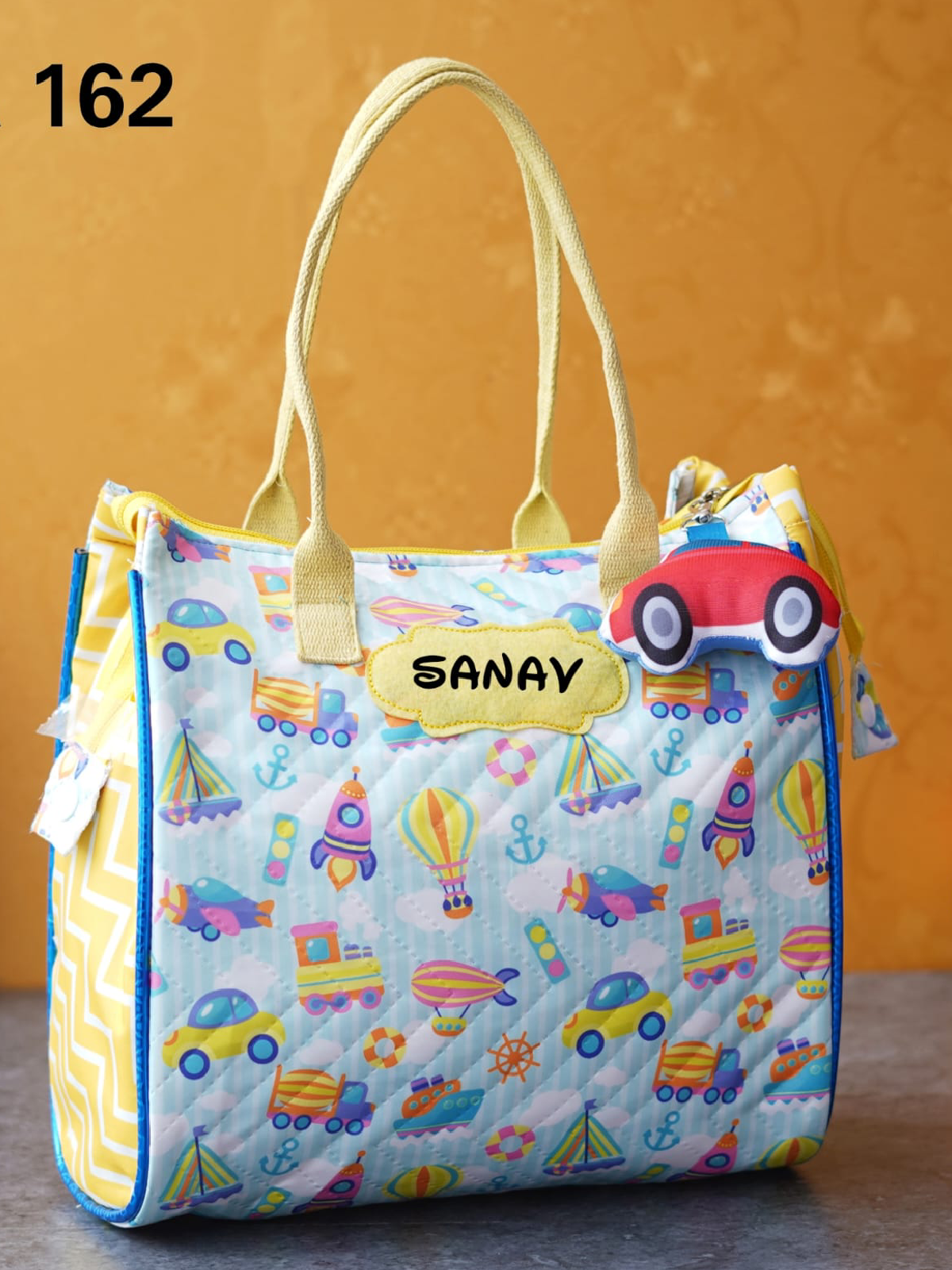 Personalised Tote Bags with toy keychain