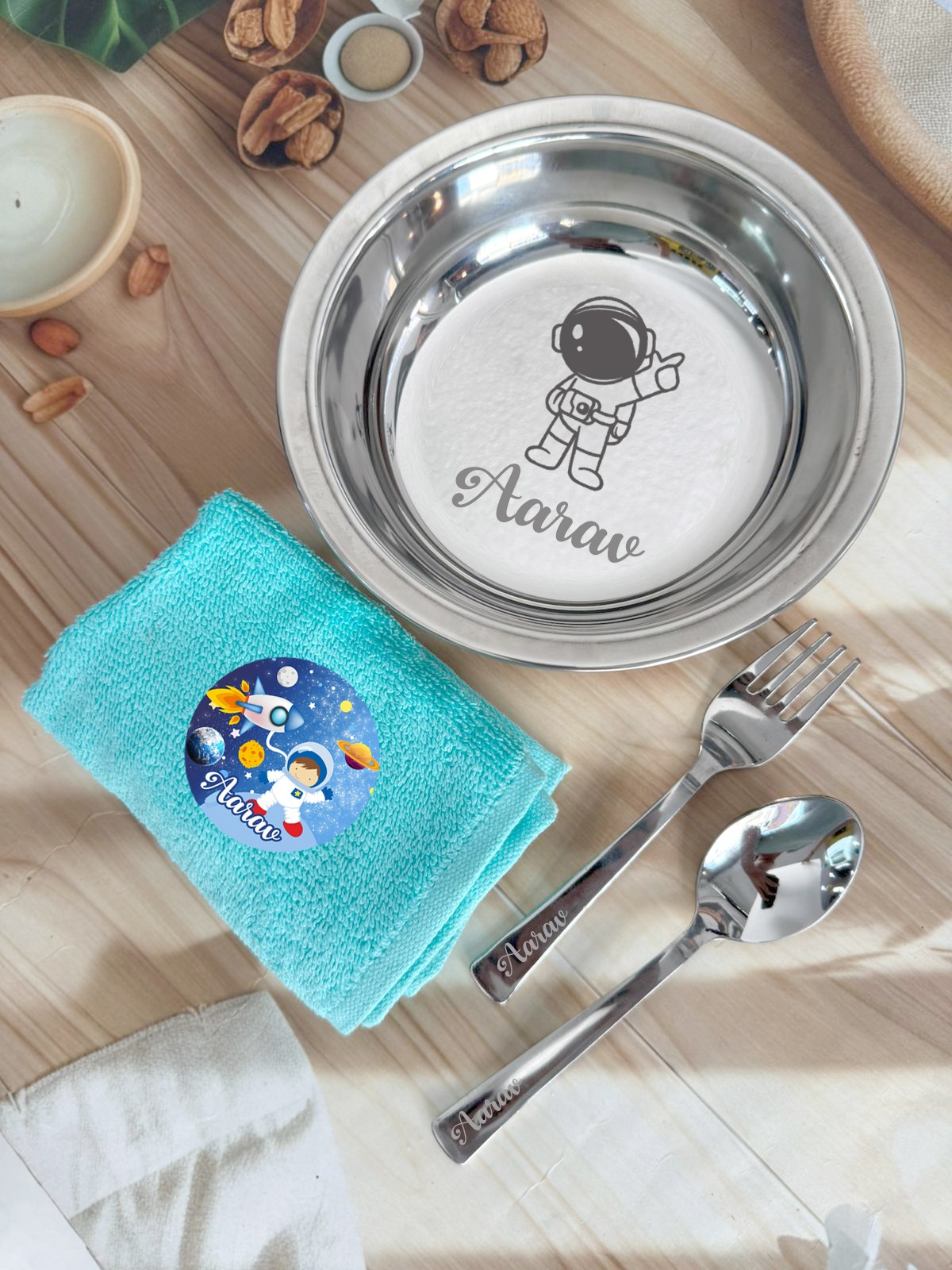 Personalised maggi bowl with fork and spoon