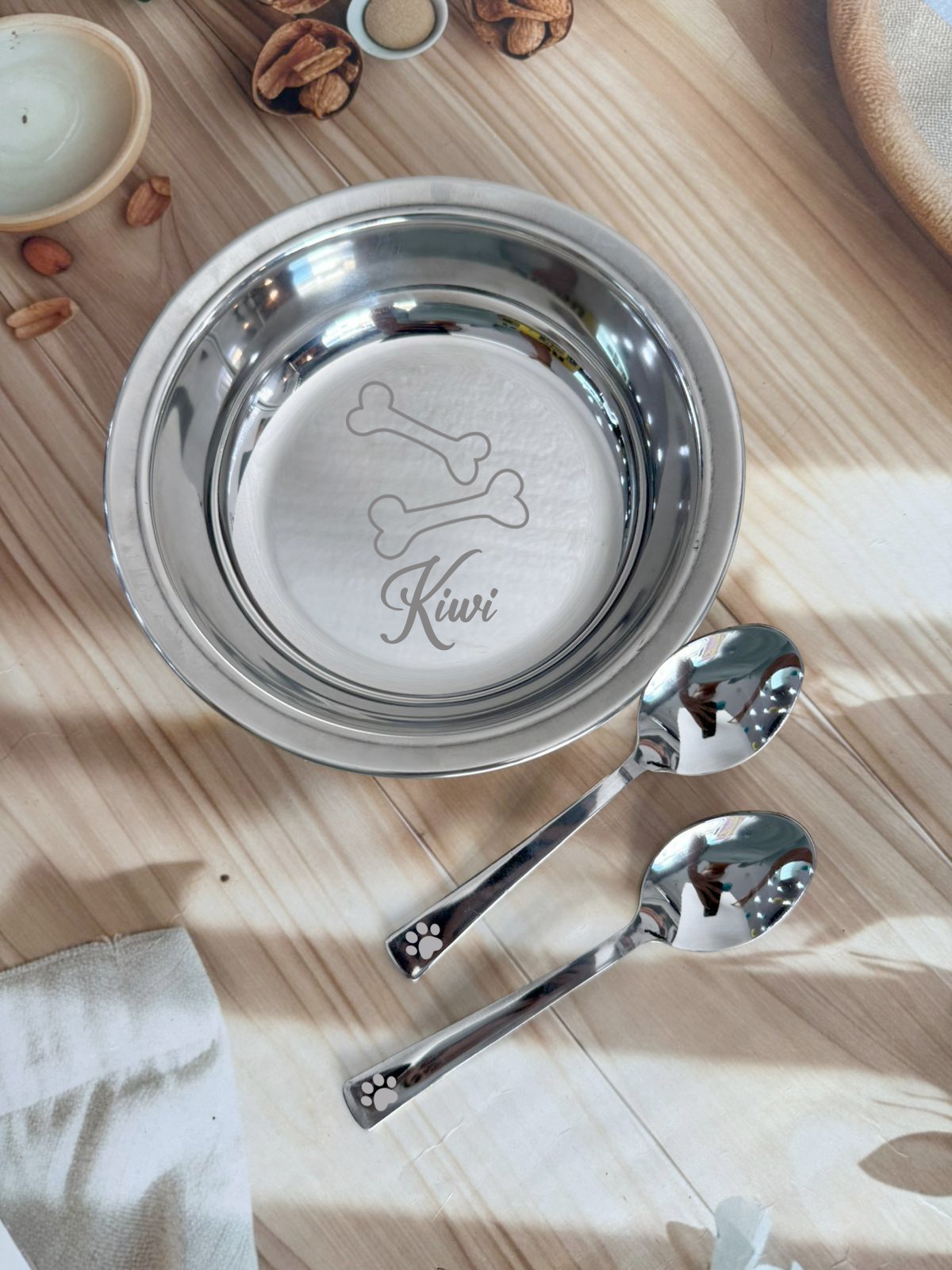 Personalised maggi bowl with fork and spoon