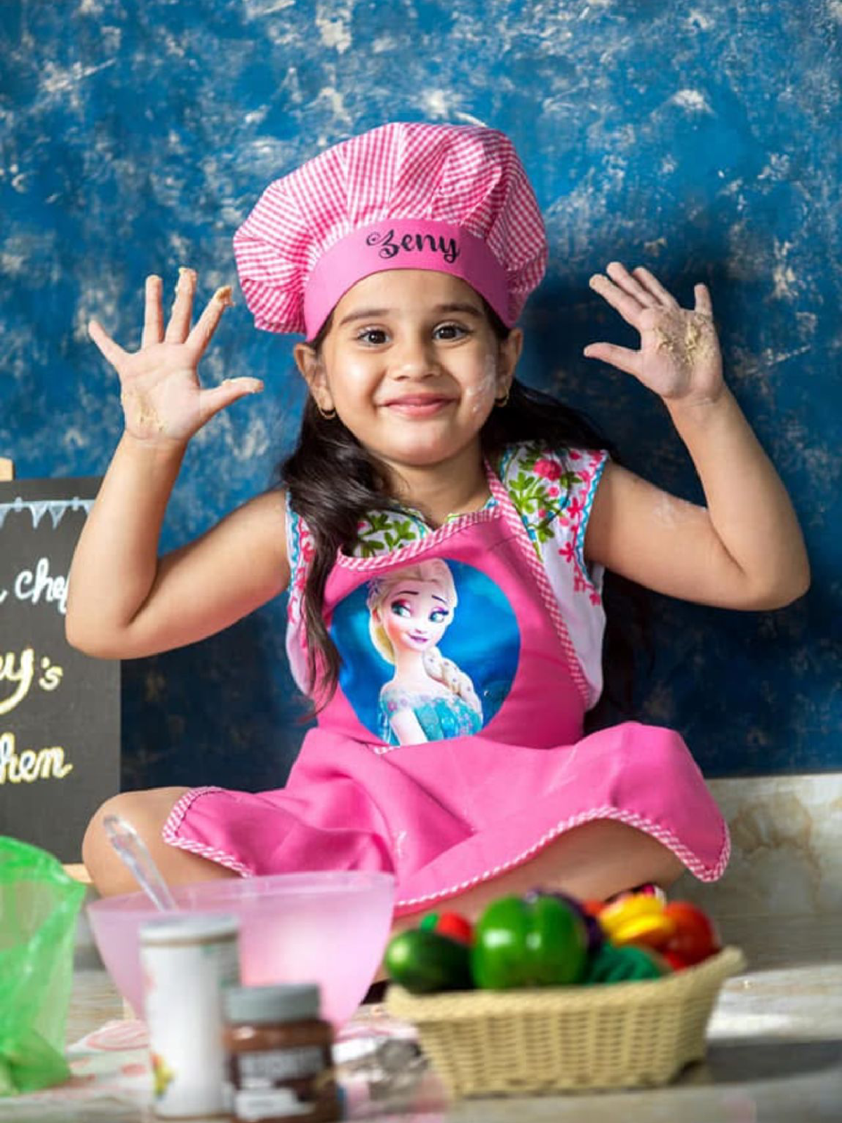 Personalised apron  and hat