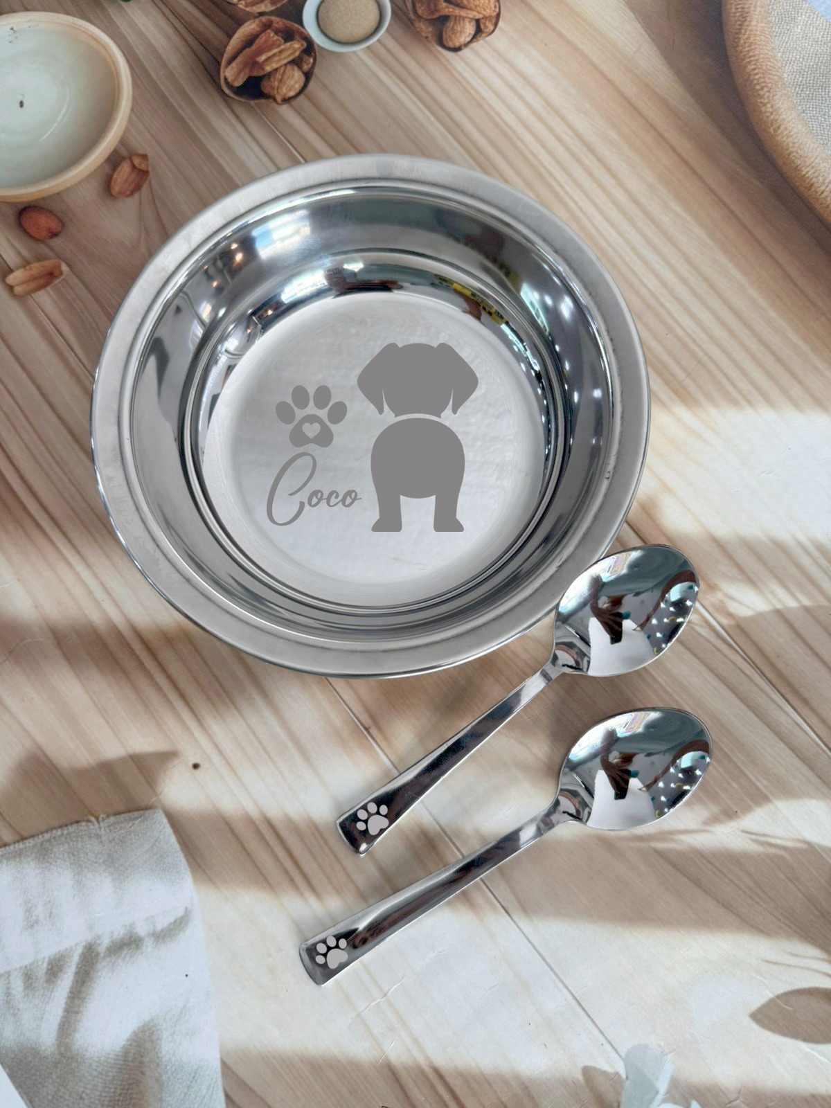 Personalised maggi bowl with fork and spoon