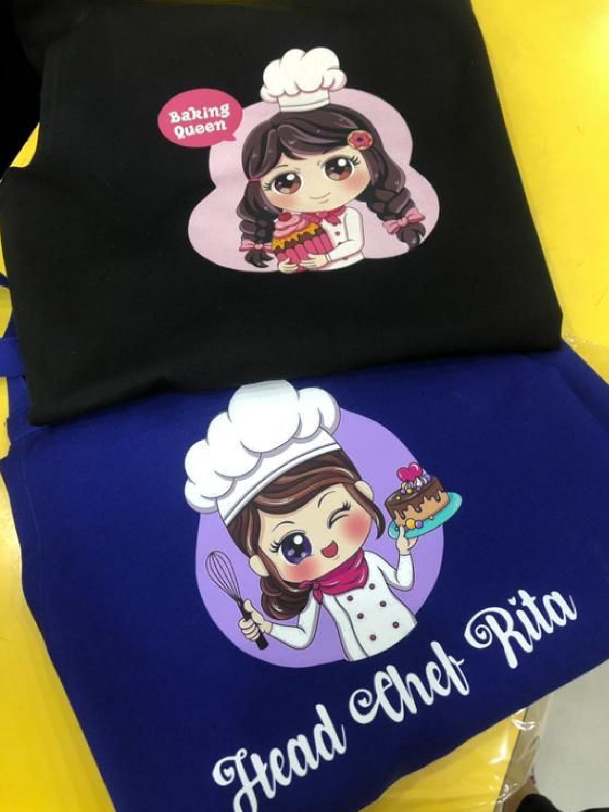 Personalised apron  and hat
