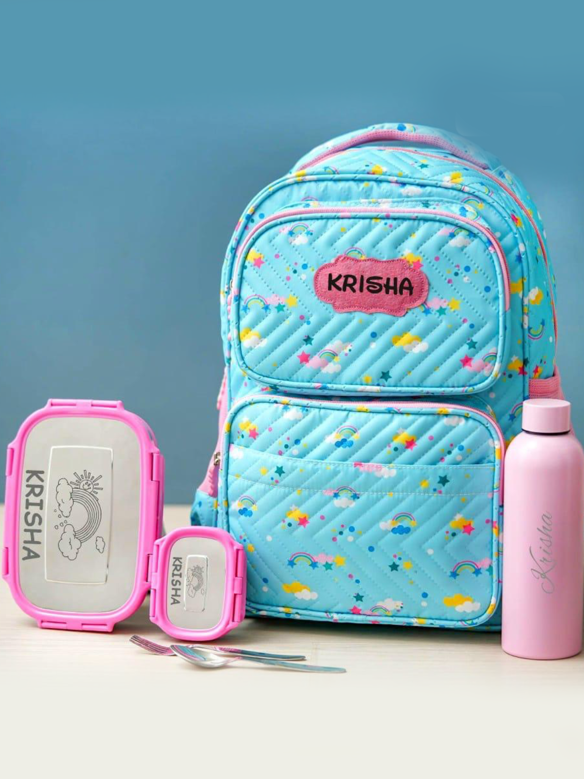 Personalised Bag  with Lunch Box and Bottle