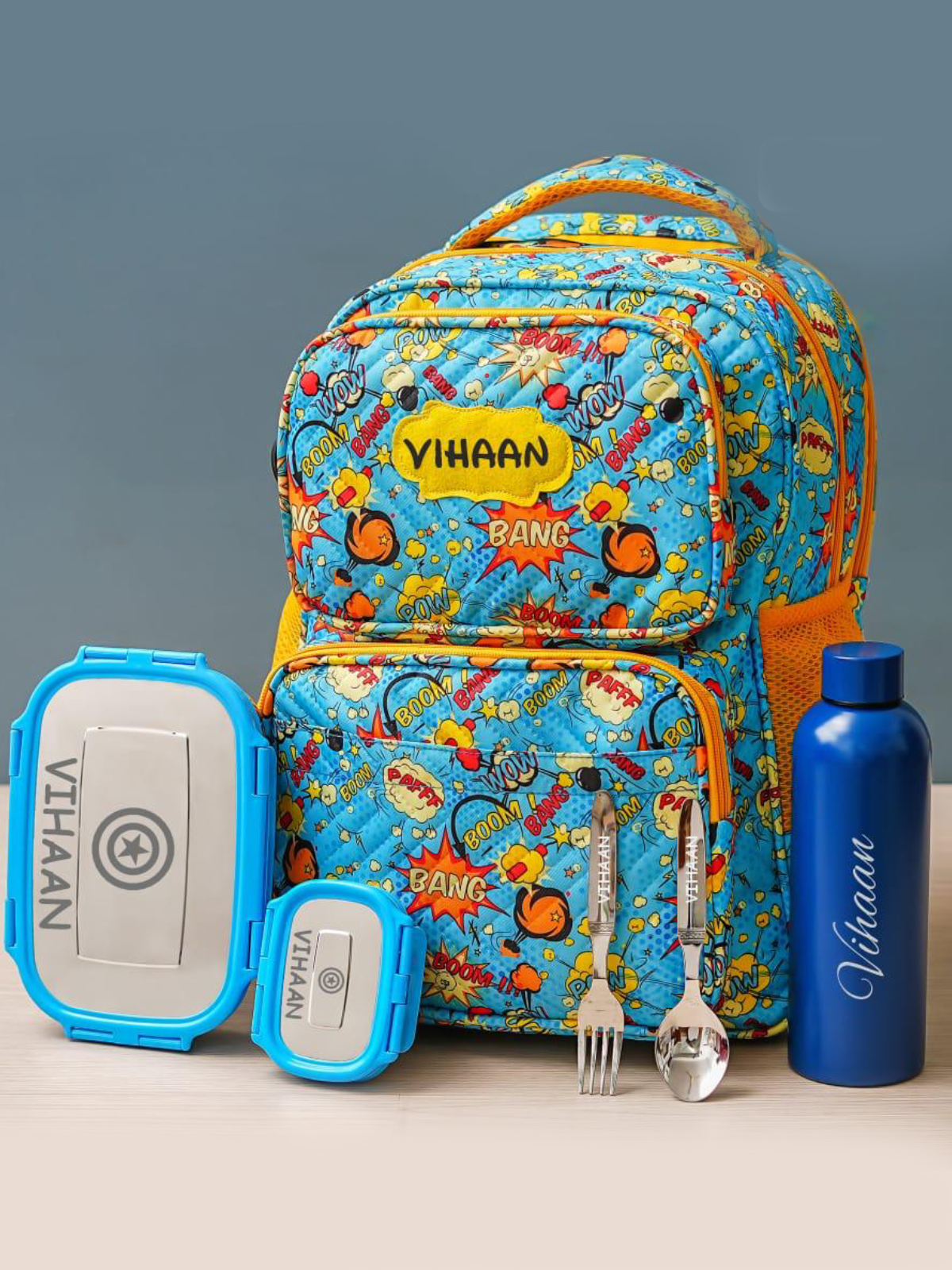 Personalised Bag  with Lunch Box and Bottle