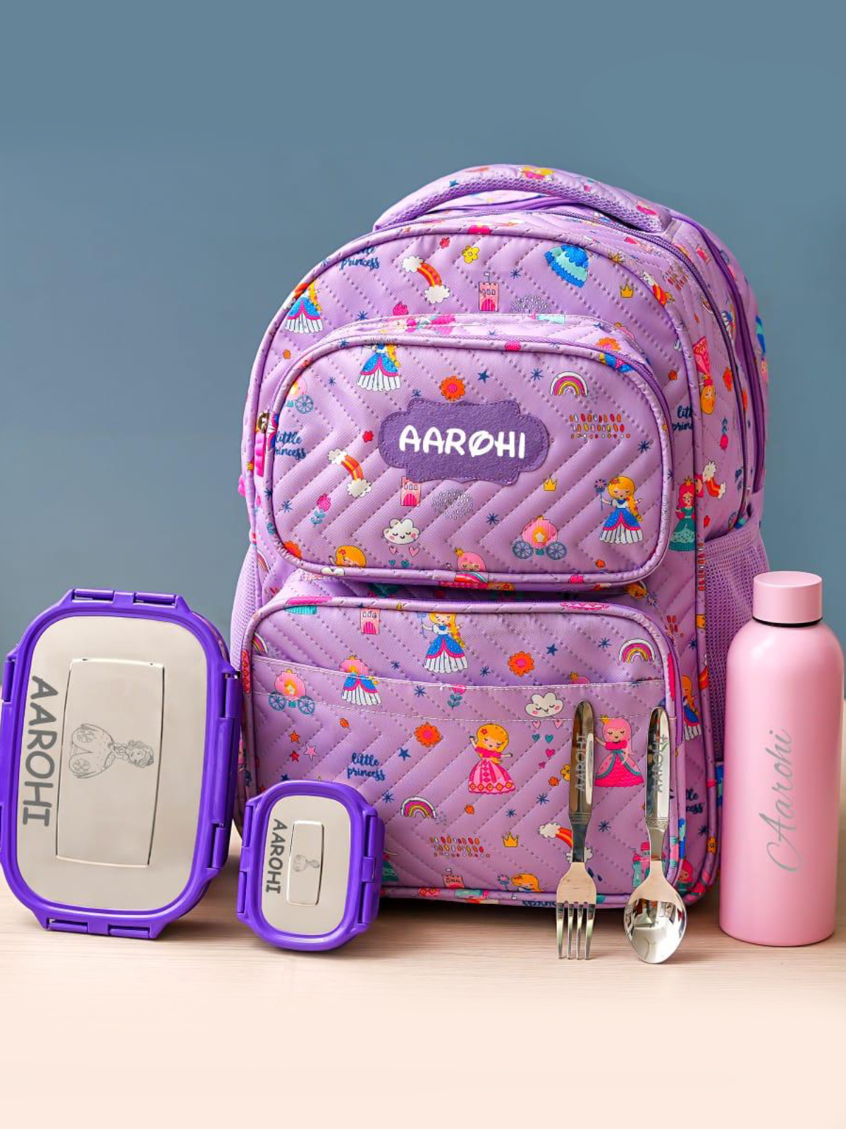 Personalised Bag  with Lunch Box and Bottle