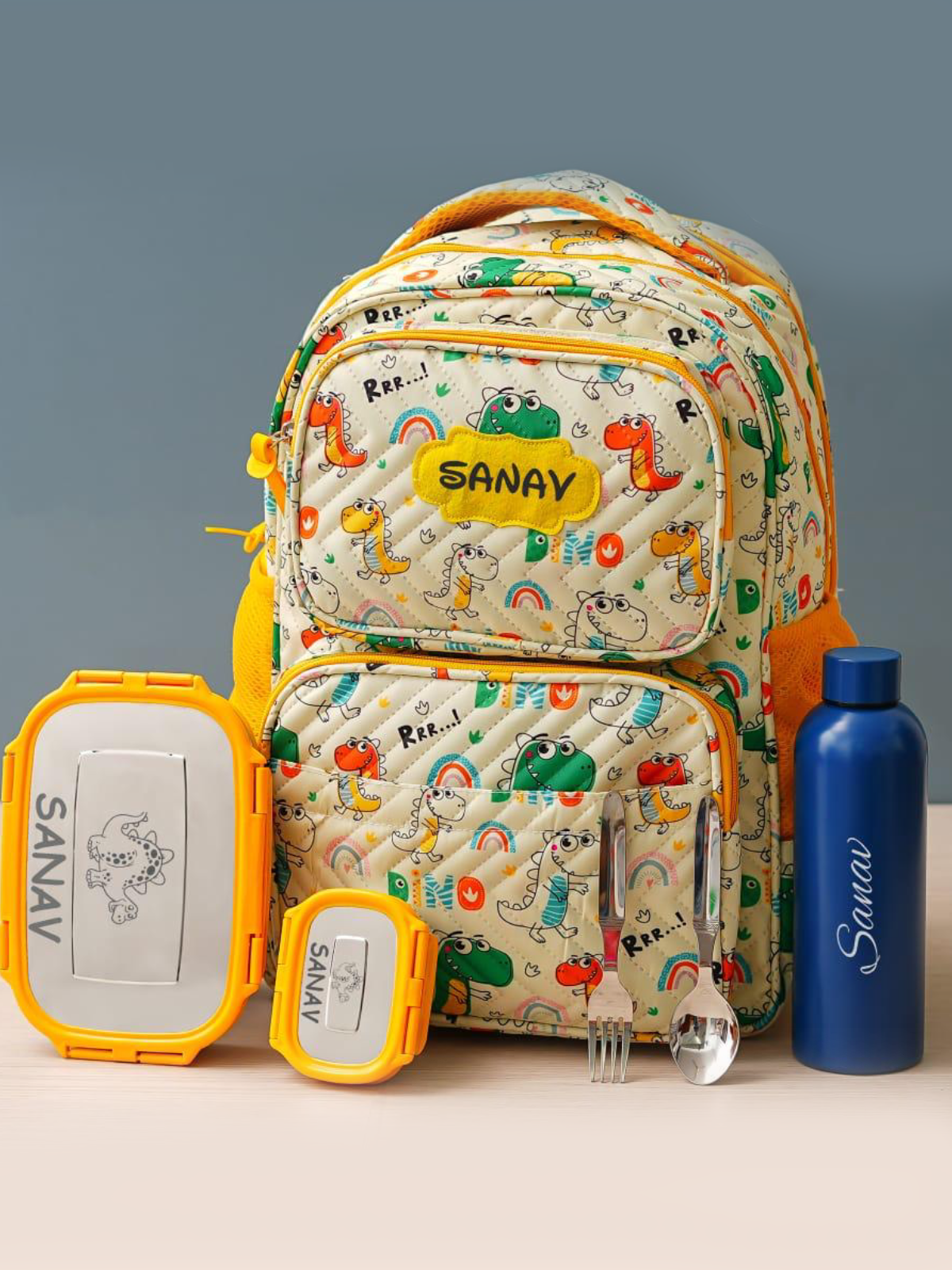 Personalised Bag  with Lunch Box and Bottle