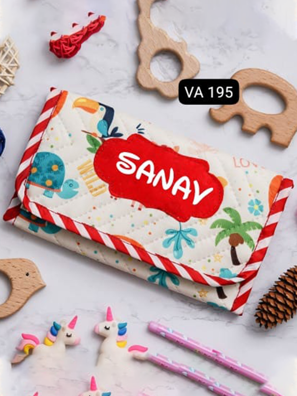 Personalised Mini 3 Fold Multi Purpose Pouch
