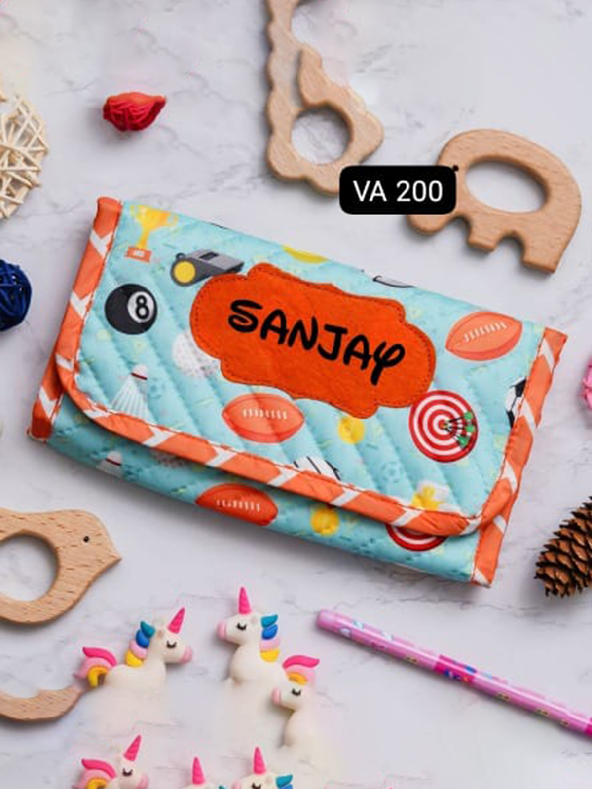 Personalised Mini 3 Fold Multi Purpose Pouch
