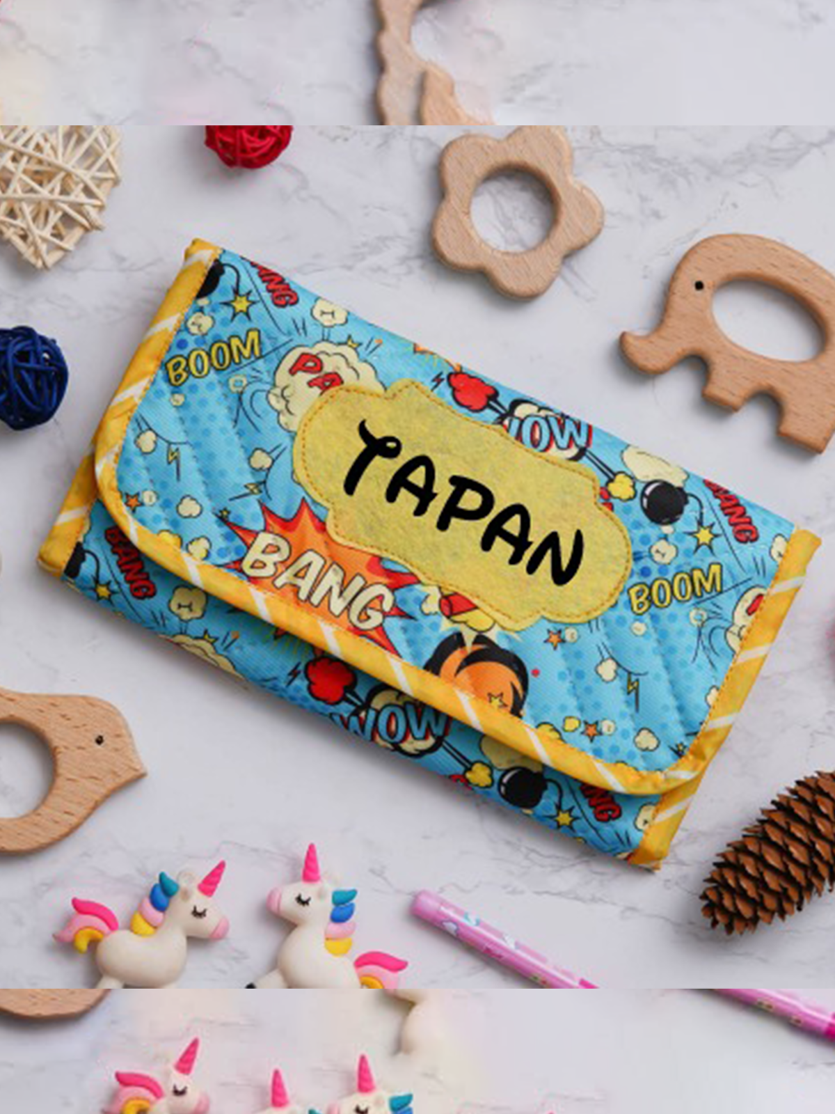 Personalised Mini 3 Fold Multi Purpose Pouch