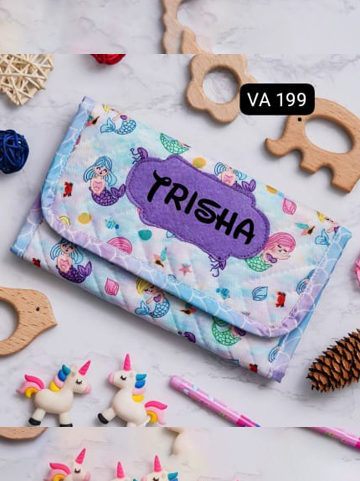 Personalised Mini 3 Fold Multi Purpose Pouch