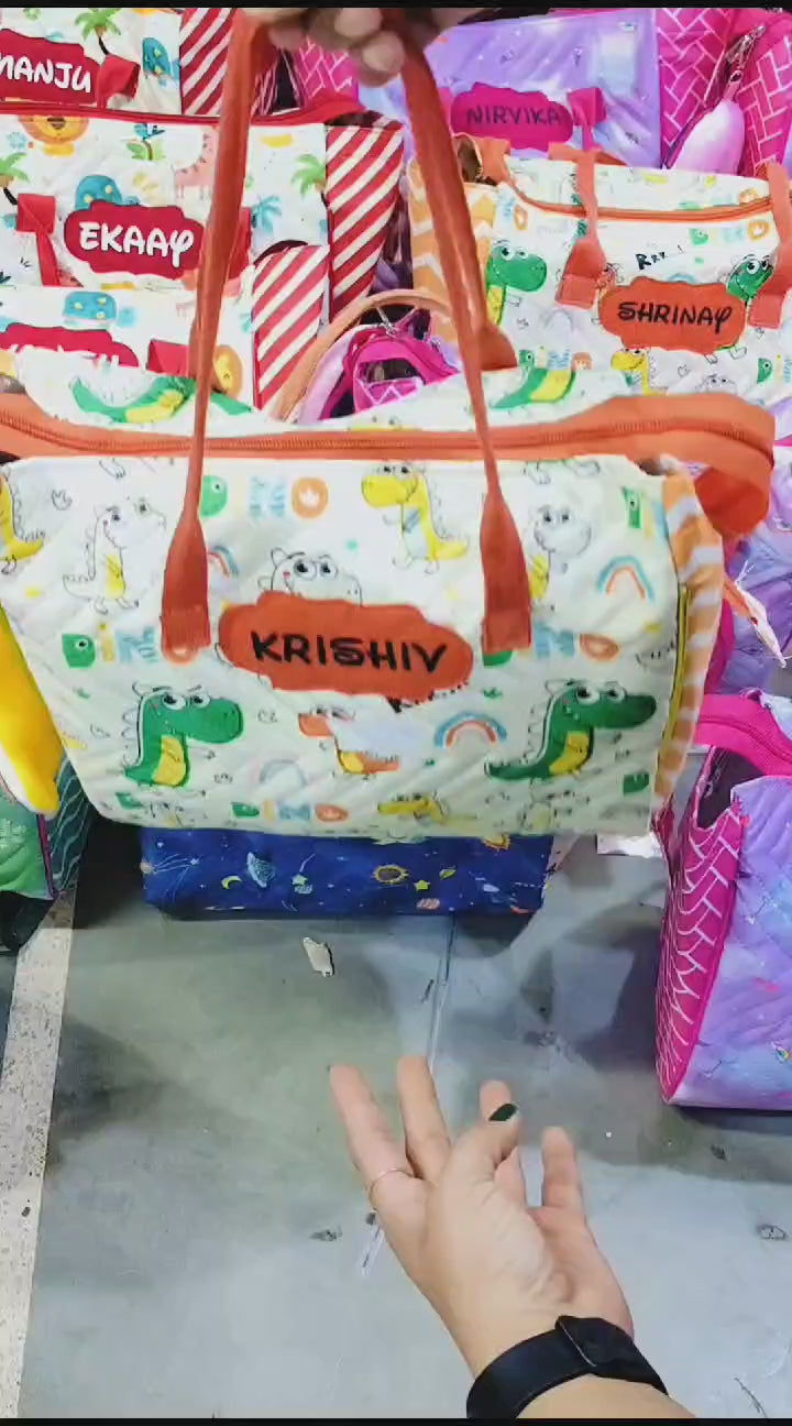 Personalised Tote Bags with toy keychain